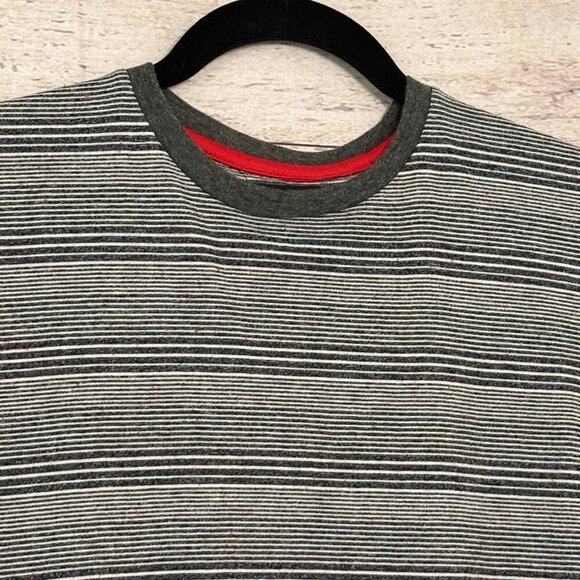 🦃 Ocean Current Grey White Striped Shirt Boys Large - Picture 3 of 6